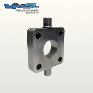 Plaque de montage mécanique en acier inoxydable usinée CNC, avec trunnion et bride, sur mesure OEM, zinguée, usinée par électroérosion à fil - Product Image 3