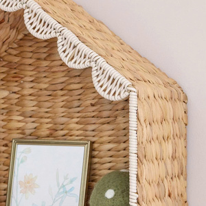 Wholesale Eco-friendly Water Hyacinth House Shaped <b>Shelves</b> Multifunction <b>Wall</b> & Display <b>Shelves</b> for Children Room from Vietnam - Product Image 2
