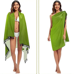 Custom Print <b>Wrap</b> Sarong Cover up for Women Top Trending Product Summer <b>Beach</b> Cover up Multi Wear Swimsuit Sarong - Product Image 4