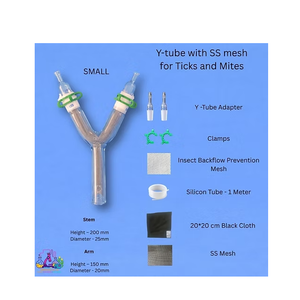 Olfactomètre en Y en acier inoxydable, diamètre du maillage 25 mm, longueur du tige 100 mm, équipement de laboratoire, griffe Yashika OEM - Product Image 3