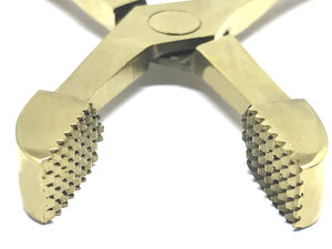 Pince à extensions de cheveux plaquée or, outil professionnel de sertissage de micro-anneaux en acier inoxydable - Product Image 3