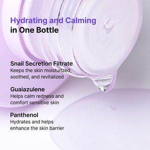Eau d'azulène d'escargot TIAM pour le visage, hydratante, apaisante, calmante, soin équilibrant pour les peaux abîmées, flacon de 100 ml - Product Image 4