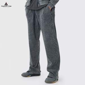 Customized LOGO <b>Mens</b> Acid Wash Sweatpants Vintage Baggy Athletic Workout Sweatpants Heavyweight Fleece <b>Pants</b> with Custom Logo - Product Image 4