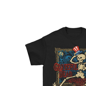 T-shirt décontracté à manches courtes et col rond pour homme, en coton respirant 100 %, coupe oversize, tricoté, noir, personnalisé Shakedown Street - Product Image 6