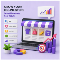 Servicios de Marketing Escalables para Shopify, SEO, Marketing de Contenido, Gestión de Redes Sociales, Multi-OS en Stock