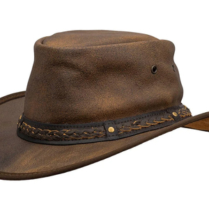 หมวกคาวบอยหนังคุณภาพพรีเมียมสำหรับผู้ชายและผู้หญิง ปรับขนาดได้ วัสดุอื่นๆ ปรับแต่งได้ ลำลอง กีฬา ระบายอากาศได้ดี - Product Image 2