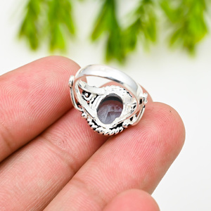 Bague en topaze bleue, argent 925, bijoux de luxe pour les occasions spéciales - Product Image 3