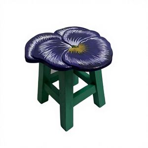 Best Seller Compact Nordic Foldable Tulip <b>Stool</b> Customised Hand Painted <b>Wood</b> Sunflower for Outdoor Kids' Furniture Living Room - Product Image 1