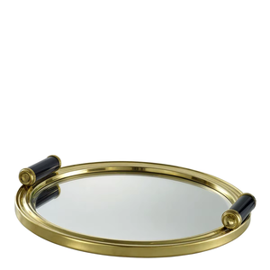 Plateau de service de qualité supérieure au design unique, couleur argent, en acier inoxydable, de forme ronde, directement d'Inde - Product Image 5