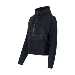 Sweat à capuche léger à demi-zip avec une construction respirante et une silhouette décontractée, sweat à capuche classique décontracté à demi-zip - Product Image 6