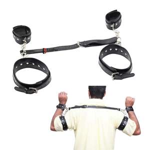 Leather <b>Bed</b> <b>Restraint</b> Straps Set with Reinforced Stitching - Product Image 4