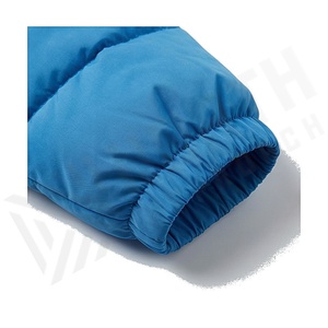 Hooded Quilted Waterproof <b>Bubble</b> Jacket Black Full Sleeve Winter Windproof Cotton Shell Knitted Fabric Polyester Filling Stand - Product Image 6