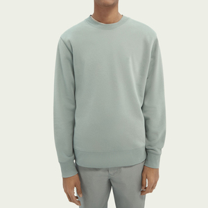 เสื้อสเวตเชิ้ตคอกลมทรงปกติสำหรับผู้ชาย ผ้าถักเนื้อฝ้าย อุ่นสบาย สไตล์มินิมอล เหมาะสำหรับใส่ในฤดูหนาว - Product Image 1