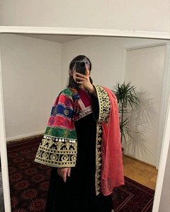 Vestido Tradicional Baluchi para Mujer, Vestidos Casuales de Terciopelo Negro con Bordado Intenso, Caftán Tribal Cultural, Vestido Largo de Lujo para Fiesta - Product Image 5