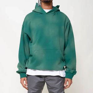 Sudadera con Capucha Gruesa para Hombre con Logo Personalizado, Estilo Streetwear, Efecto Desgastado por el Sol, con Patrón Sólido, Básica, Mezcla de Algodón - Product Image 3