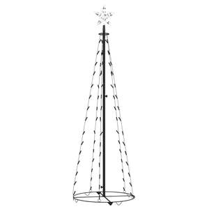 Sapin de Noël moyen avec PVC blanc froid et métal pour un éclairage festif - Product Image 4