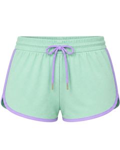 Shorts Deportivos para Mujer en Verde Menta y Lavanda, de Secado Rápido, Transpirables, con Cintura Elástica, para Gimnasio, Fitness, Ropa Deportiva Casual - Product Image 3