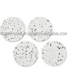 Juego de posavasos de resina de estilo estándar de terrazo con varios colores y diseño de terrazo, posavasos, posavasos de mármol - Product Image 4