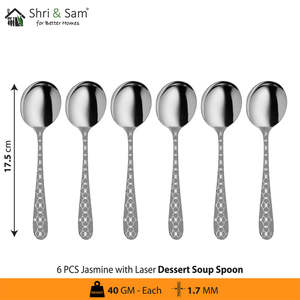 5 cuchillos de cena de acero inoxidable cortados con láser de jazmín - Product Image 6