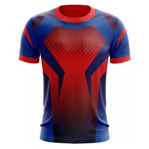 Camisetas Sublimadas para Hombre, Estilo Casual con su Logotipo Personalizado, Transpirables, de Secado Rápido, Manga Corta, Servicio OEM a Bajo Precio - Product Image 1