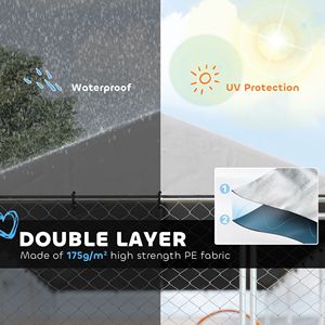 Caseta para Perros Grandes con Techo Impermeable Plateado de 20 x 7.5 x 5 pies, Puerta de Seguridad Exterior para la Comodidad Canina - Product Image 6