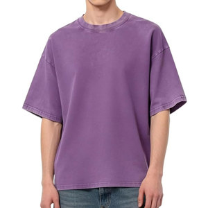 T-shirt à manches courtes pour hommes, personnalisé avec logo, effet délavé, séchage rapide et respirant, prix de gros - Product Image 1