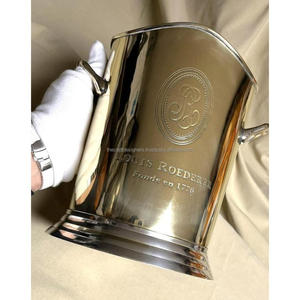 Đúc nhôm mát rượu vang và rượu sâm banh Máy làm lạnh kim loại rắn chai đứng Hot Bán Bar Ice Bucket & đồ uống <span class=keywords><strong>container</strong></span> bồn tắm - Product Image 2