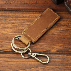 Wholesale Customized Genuine Leather <b>Key</b> <b>Chain</b> Holder for Men and Women Universal <b>Car</b> <b>Key</b> Fob Keychain <b>Key</b> Holder - Product Image 3