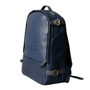 New Unisex Leather <b>Backpack</b> Polyester Zipper Lightweight Waterproof Spacious Storage for Business Travel Office Use Daily Carry - Product Image 3