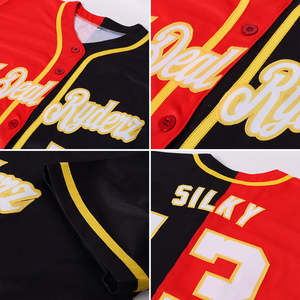 Camiseta de Béisbol Personalizada por Sublimación, OEM, 100% Poliéster, Informal, con Botones al Frente, Nombre del Equipo, Número, Ropa Deportiva - Product Image 3