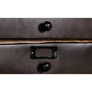 Chariot de cuisine moderne en bois massif avec caisses amovibles, porte-serviettes, chariot de service et station de rangement mobile - Product Image 5