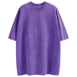 เสื้อยืดคอตตอน 100% หนัก 240GSM ซักกรดแบบอีโค่เฟรนด์ลี่ย์ ทรงคอกลมเรียบง่าย สไตล์ลำลอง ระบายอากาศได้ดี เหมาะสำหรับฤดูใบไม้ผลิและฤดูร้อน - Product Image 1