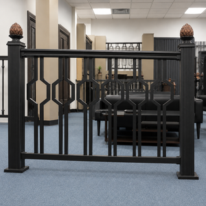 Balustrade décorative en métal noir pour intérieur, design octogonal géométrique, pour salle d'exposition, escalier, balcon, panneau de sécurité - Product Image 6