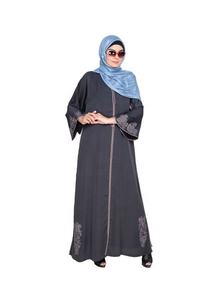 Abaya de lino moderno y modesto para mujer, Dubái informal de ropa formal, vestido musulmán corto de Turquía - Product Image 6