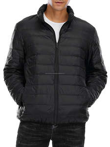 Chaqueta acolchada personalizable de alta calidad para hombre, chaqueta de nieve de invierno resistente a la intemperie, estilo informal negro, cierre de cremallera, Unisex - Product Image 2