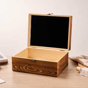 Caja de Almacenamiento de Madera con Cierre Metálico, Organizador Rectangular para Empaque de Regalos - Product Image 2