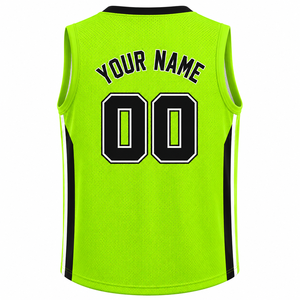 Camiseta de Baloncesto Personalizada WarpPro Verde con Cuello en V, Sin Mangas, de Malla, Unisex, para Adultos, Transpirable, con Nombre del Equipo Sublimado 00 - Product Image 4
