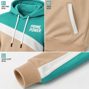 <b>Prime</b> Power Tracksuit Set Hoodie Joggers Color Blocking Casual Sportswear Unisex Adult Autumn Wear Direct Factory Supplier - Product Image 4