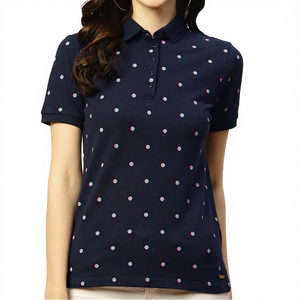 Camiseta Polo Sublimada de Manga Corta para Mujer, 100% Poliéster, Alta Calidad, Diseños Recientes, OEM 2026 - Product Image 1