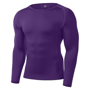 Custom Short Sleeve Rash Guard Polyester Nylon Breathable Quick Dry <b>Compression</b> <b>Shirt</b> <b>for</b> MMA BJJ Gym Surfing OEM - Product Image 1