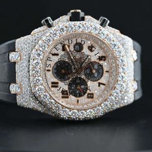 Splendid Gift Diamond <b>Watch</b> <b>Case</b> 28mm Analog Quartz ETA Movement Sapphire Crystal Moissanite Luxury Unisex 10m Water Resistant - Product Image 3