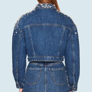 Chaqueta Vaquera de Mezclilla con Cuentas de Cristal Personalizables, Chaqueta de Mujer, Conjuntos de Ropa Femenina - Product Image 5