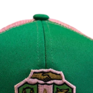 Gorra de Béisbol Colorblock Verde AKA, Azul, Blanco y Negro, Ajustable, Bordada, Informal, de Algodón, con Cierre a Presión, Unisex, para Exteriores - Product Image 4