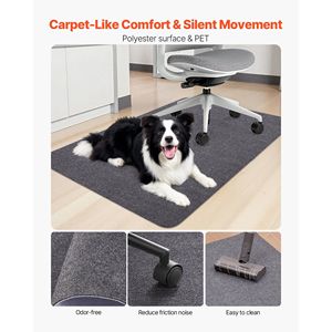 Tappetino per sedia da ufficio da 55X35 pollici per pavimenti duri in poliestere - Product Image 5