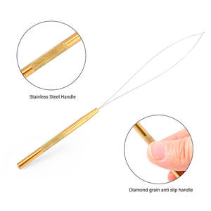 Pinzas de Acero Inoxidable para Extensiones de Cabello, Diseño Profesional Personalizado, Revestimiento Multicolor, Herramientas para Extensiones de Cabello en Venta - Product Image 4