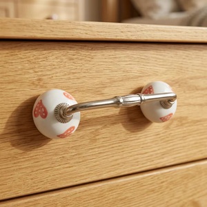 Poignée de meuble moderne en céramique avec design champignon, tirette ronde en porcelaine pour quincaillerie de cuisine, perles décoratives CBH 177 - Product Image 2