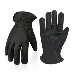 Guantes de Motociclismo de Invierno para Exteriores, de Cuero Genuino y TPR, con Correa de Muñeca Ajustable, Antideslizantes, Impermeables, Diseño de Dedos Completos - Product Image 2