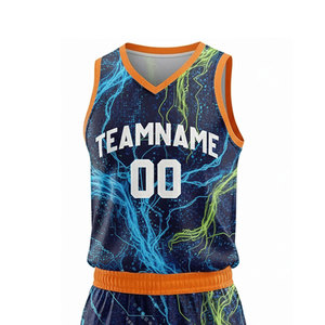 Uniforme de basketball confortable pour hommes, grande taille, manches courtes, sublimation, vêtements de sport d'extérieur, uniforme de basketball par sublimation - Product Image 3