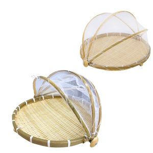Premium Vietnamese BAMBOO <b>TRAY</b> with Mesh Net Cover Natural Food Serving <b>Tray</b> Home Decor - Product Image 1