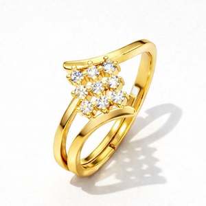 แหวนฮอลล์มาร์ค ซิลเวอร์ ชุบทอง 18K ดีไซน์ดอกไม้หรูหรา ปรับขนาดได้ - Product Image 4